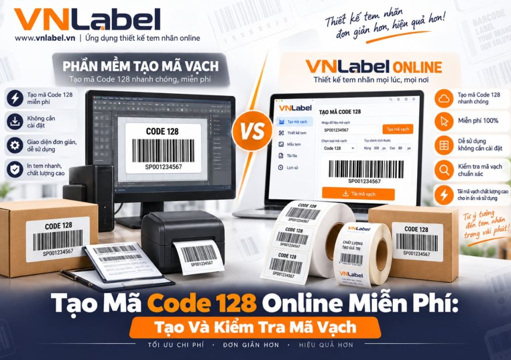 Tạo Mã Code 128 Online Miễn Phí: Tạo Và Kiểm Tra Mã Vạch