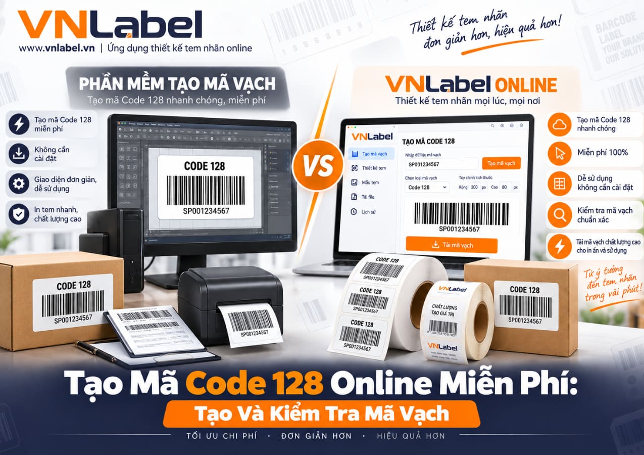 Tạo mã Code 128 online