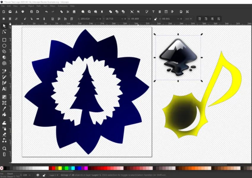 Inkscape - lựa chọn miễn phí cho người cần thiết kế tem dạng vector