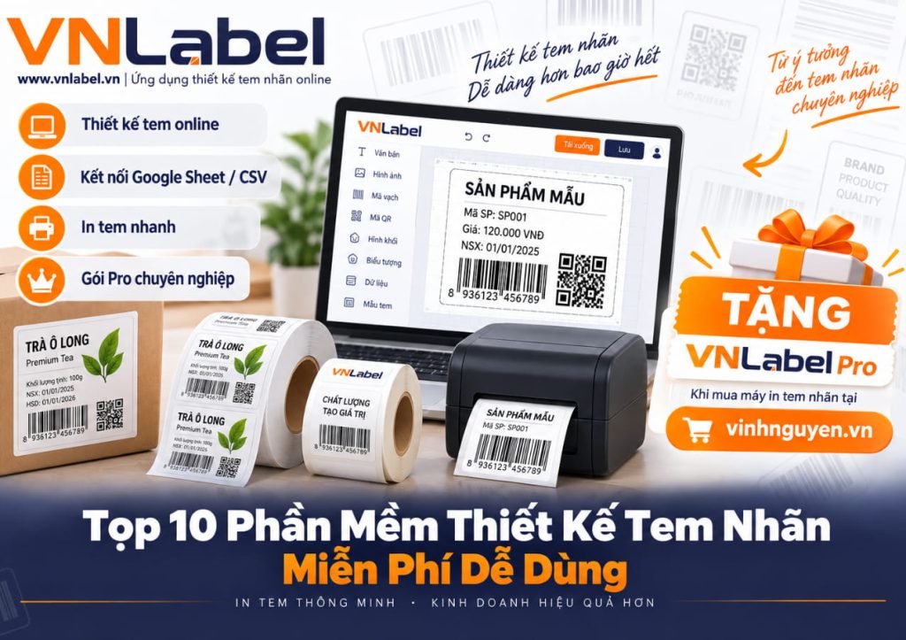 Top 10 Phần Mềm Thiết Kế Tem Nhãn Miễn Phí Dễ Dùng